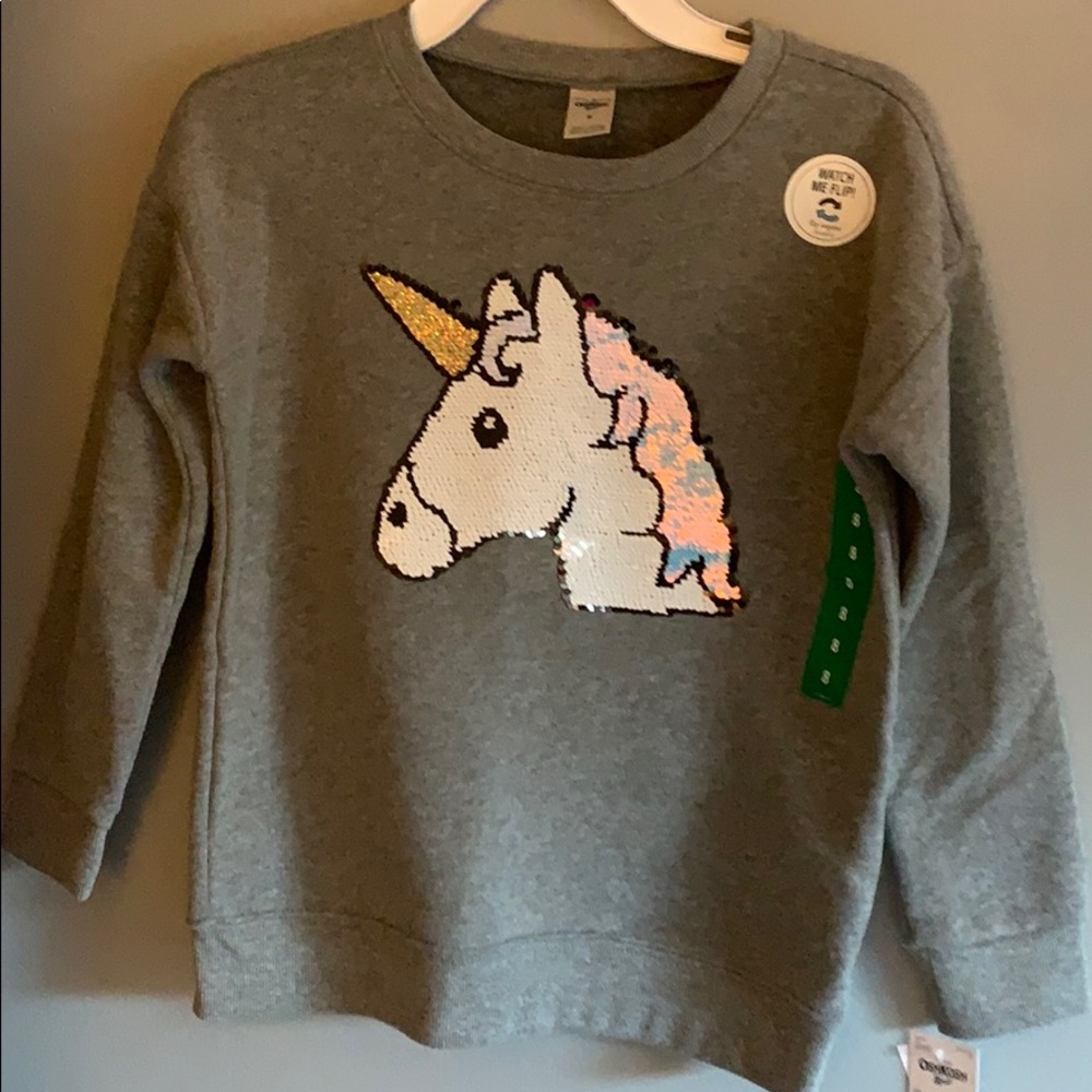 Flip sequin unicorn sweatshirt